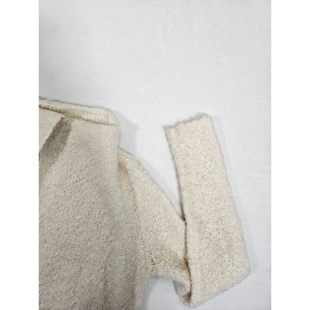 LRL Ralph Lauren Cardigan Women's Small White Black Wool Blend Knit Open‎ Casual - Picture 3 of 9